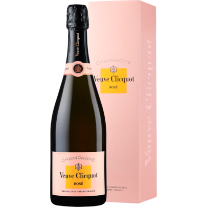 Champagne Veuve Cliquot Rosé in Geschenkverpackung