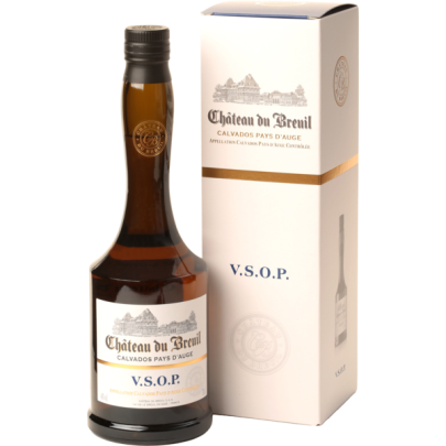 Calvados Chateau du Breuil VSOP Pays d'Auge in Geschenkverpackung